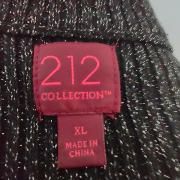 Black shimmer mock neck sleeveless sweater XL - Picture 7 of 8